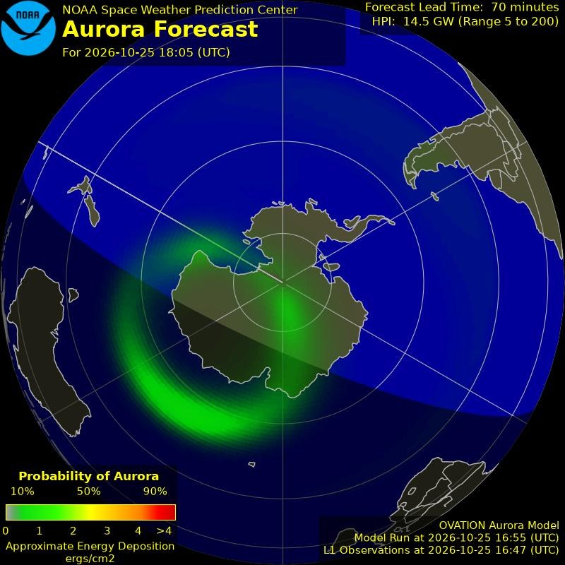 Southern Lights Forecast Tonight